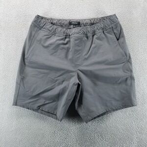 Proof Shorts Mens L Gray Chinos‎ Drawstring 8" Elastic Waistband Performance